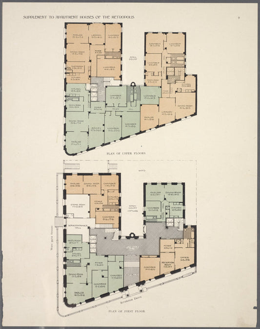 [The Clifden] Plan of upper floors; Plan of first floor.