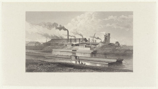Factory by a river