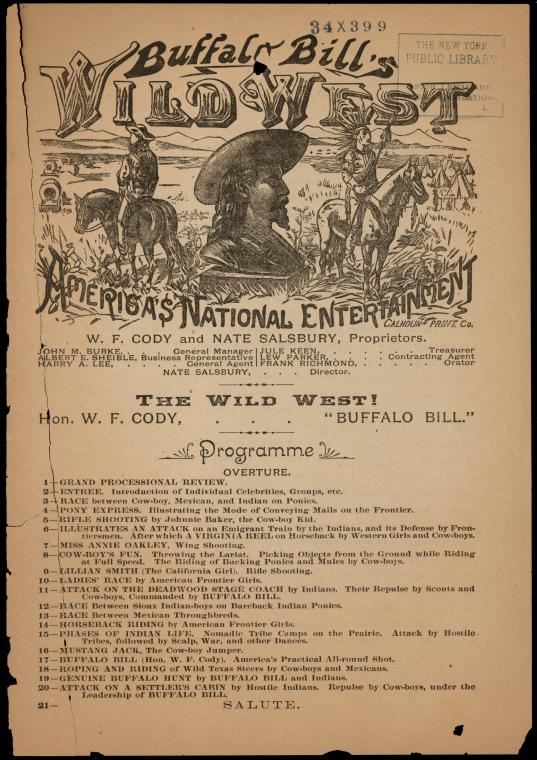 Buffalo Bill's Wild West: America's national entertainment