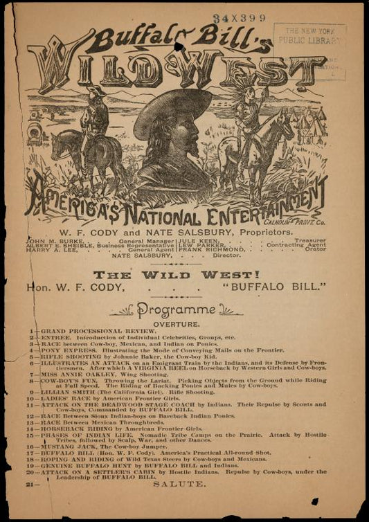 Buffalo Bill's Wild West: America's national entertainment