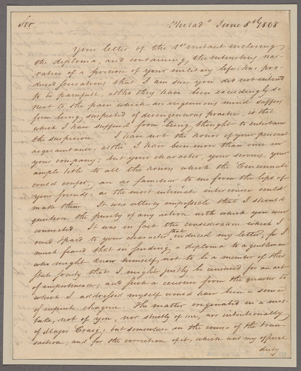 Binney, Horace. Philadelphia. To General Presley Neville