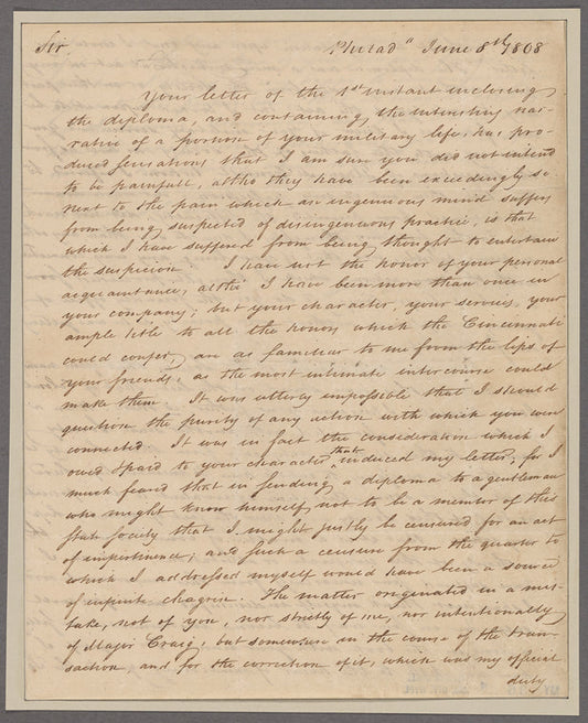 Binney, Horace. Philadelphia. To General Presley Neville
