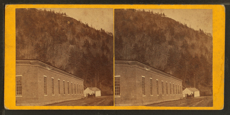 View of a brick building.