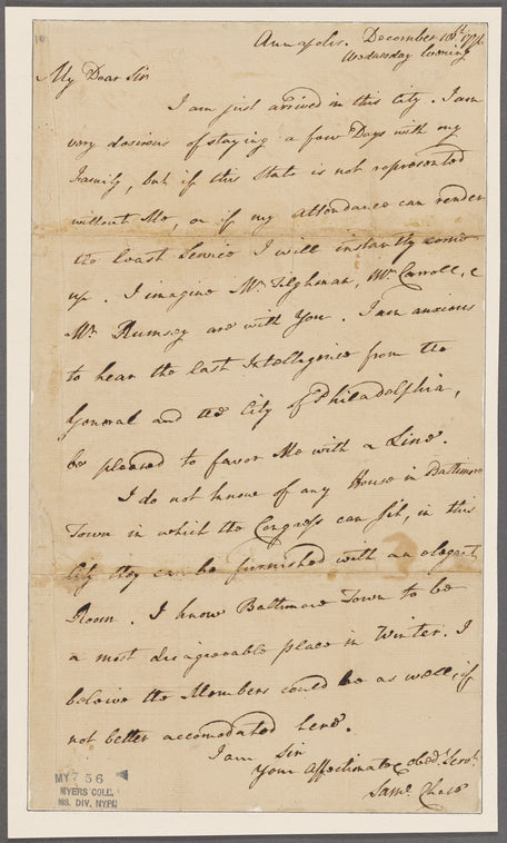 Chase, Samuel. Annapolis