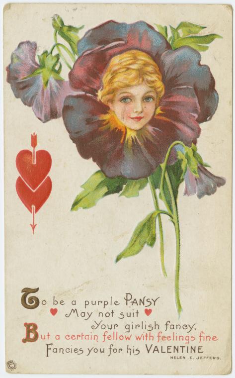 Woman's head in the center of a flower