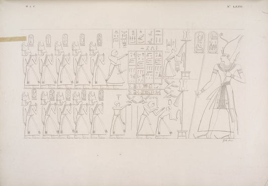 Gran frammento della Processione di Sesostri: quadri tre consecutivi esistenti nel Ramsesseion a Tebe [Thebes].