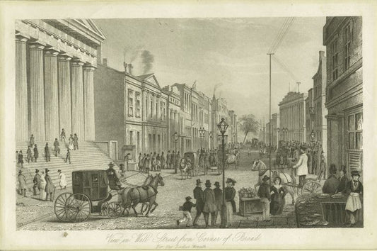 View in Wall Street from the corner of Broad